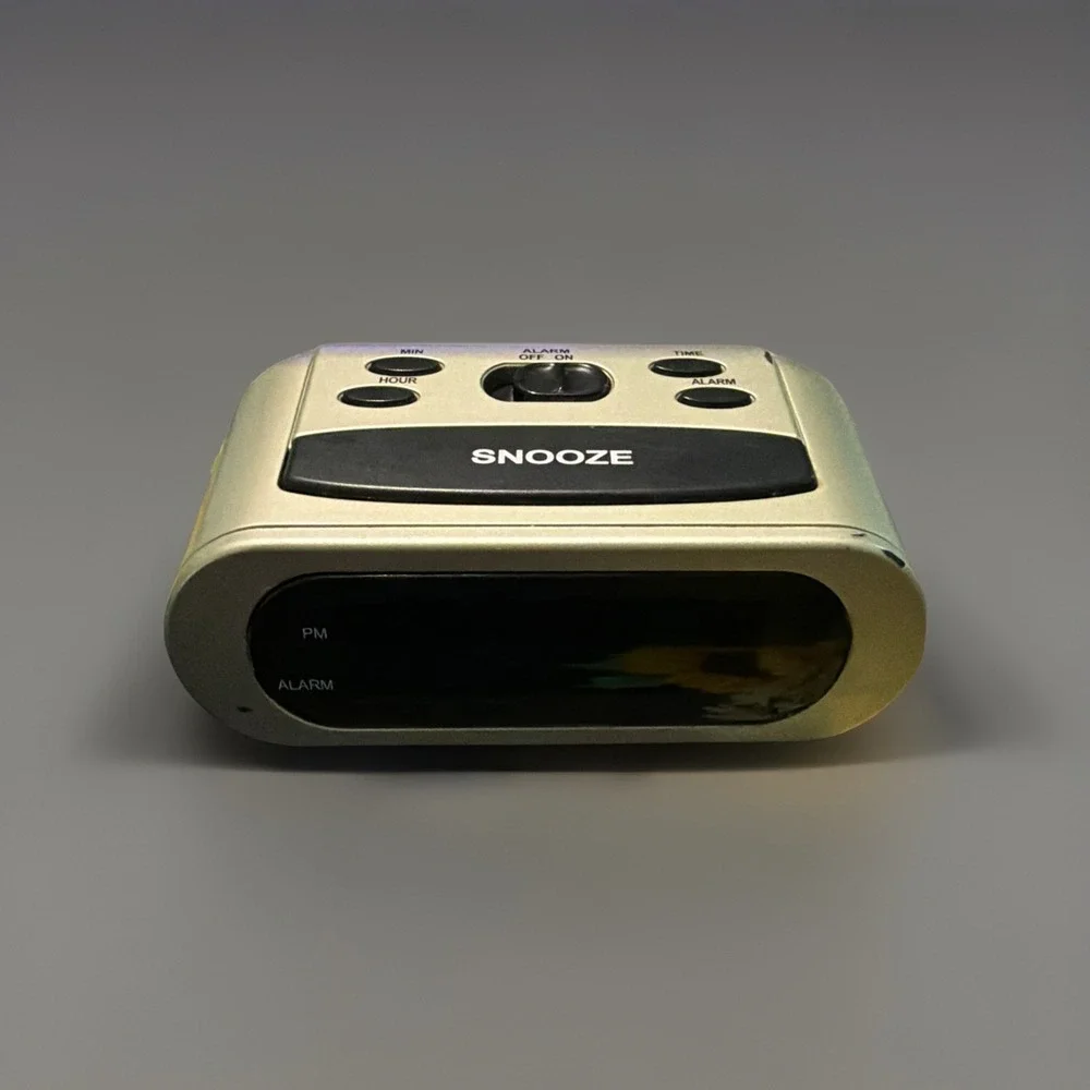 Vtg Advance Digital Alarm Clock Model 3038 Gold Tested Works Wired
